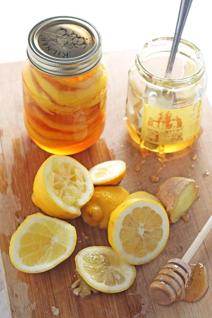 lemon and ginger tea with honey